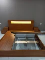 Giường ngủ gỗ MDF có kệ đầu giường gắn led 0