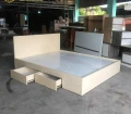 Giường ngủ gỗ MDF có 2 ngăn kéo màu vân gỗ ( gn02 ) 0