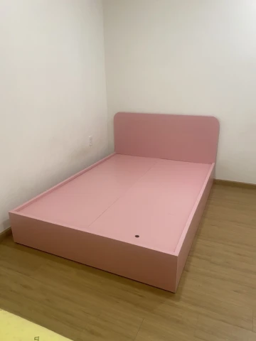 Giường gỗ mdf màu hồng cho bé ( gn05 )